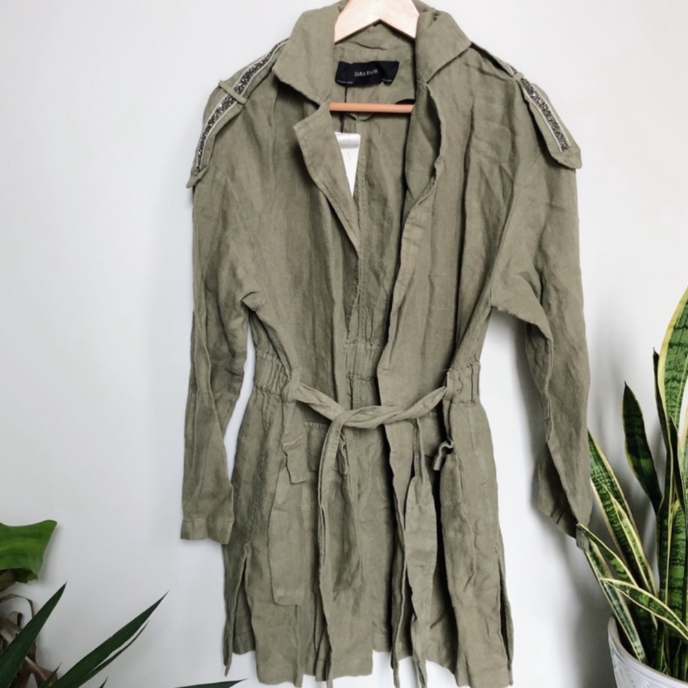 green zara utility coat - Picture 6 of 9